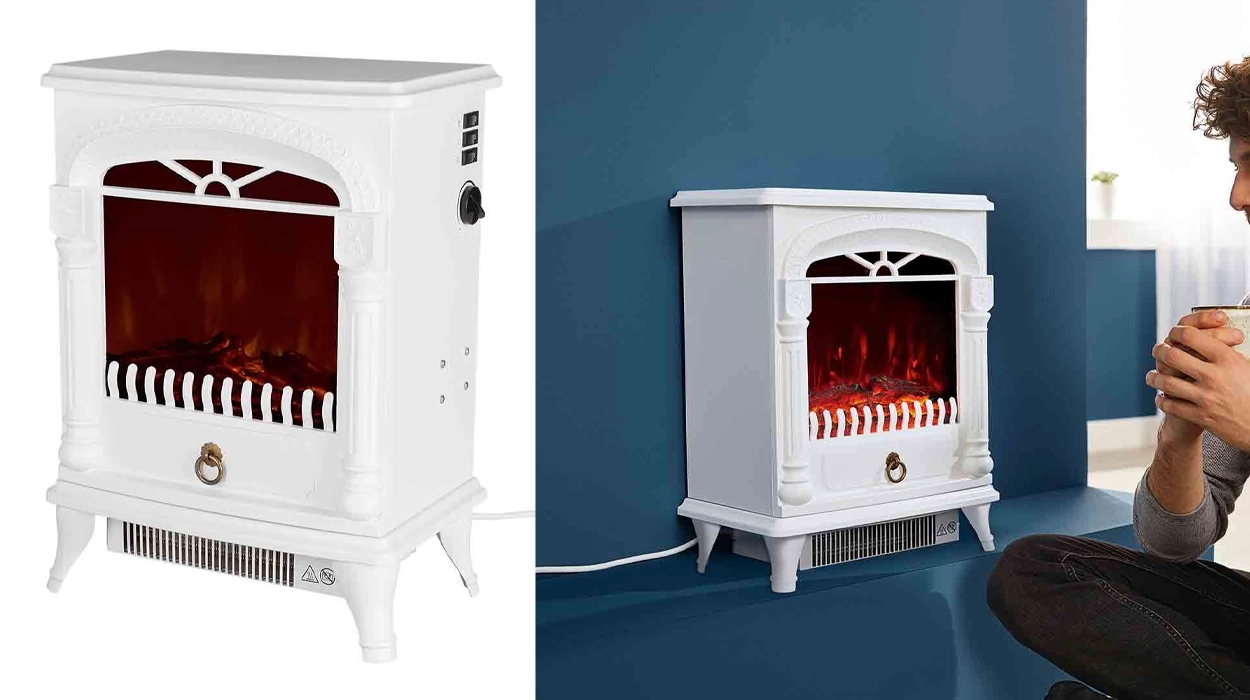 chimenea eléctrica con efecto leña lidl