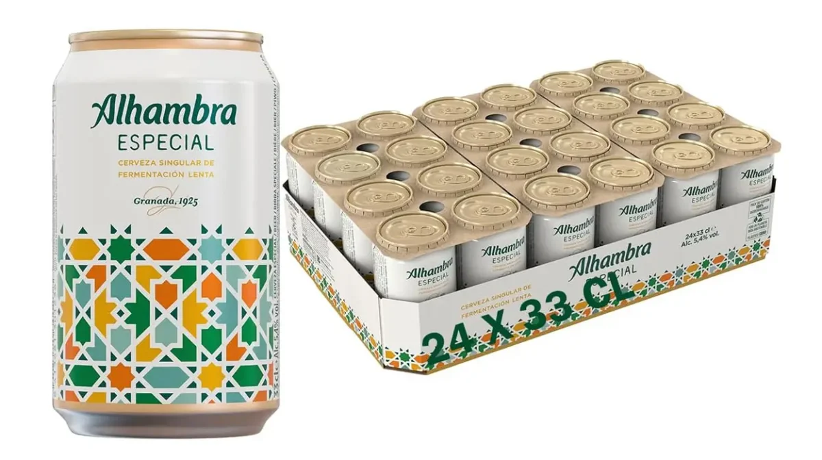 Pack 24 latas de cerveza Alhambra Especial de 33 cl