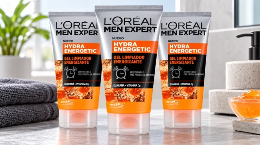Chollo 3x Gel limpiador energizante L'Oréal Men Expert Hydra Energetic de 100 ml para hombre por sólo 11,38€ con 3x2 (-40%) ¡3,79€ cada uno!