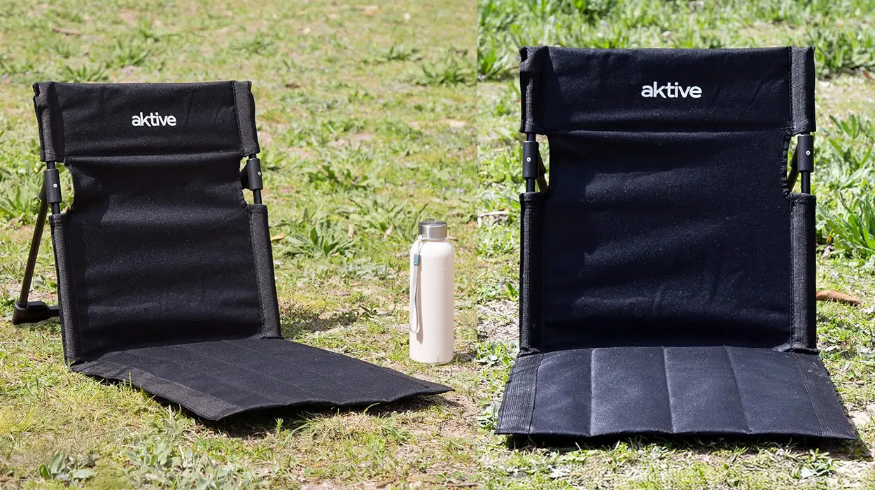 Chollo Silla plegable de suelo Aktive con respaldo ajustable y funda