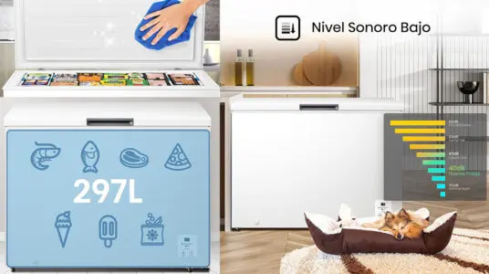 Chollo Arcón congelador horizontal Hisense FT386D4AWLYE de 297 litros