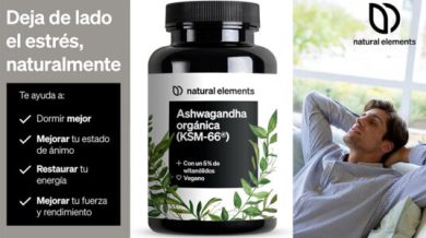 Chollo Ashwagandha ecológica Natural Elements de 180 cápsulas
