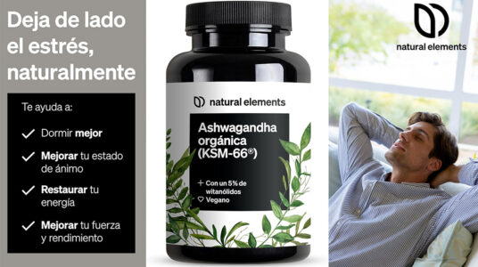 Chollo Ashwagandha ecológica Natural Elements de 180 cápsulas