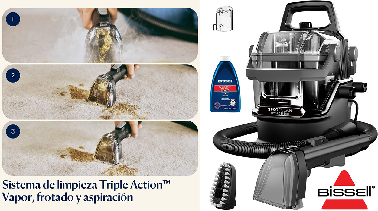 Chollo Aspiradora de agua Bissell SpotClean HydroSteam 