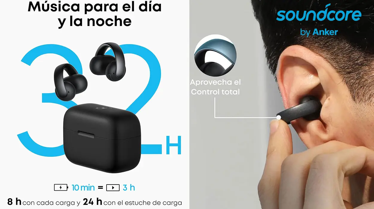 Chollo Auriculares Soundcore Aeroclip de Anker