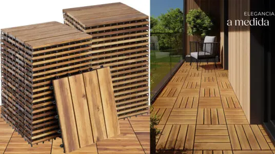 Baldosas de madera para exterior Tabula de TecTake