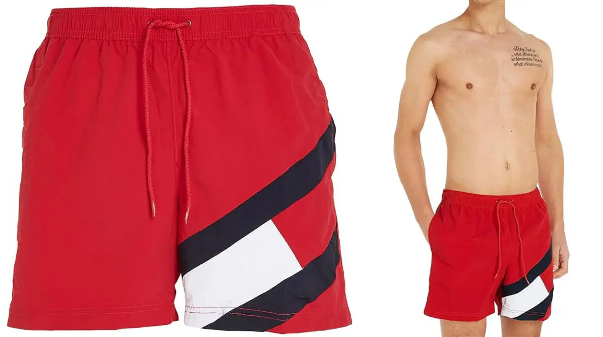 Tírate en bomba a por este bañador Tommy Hilfiger rojo: hoy está a un precio muy refrescante