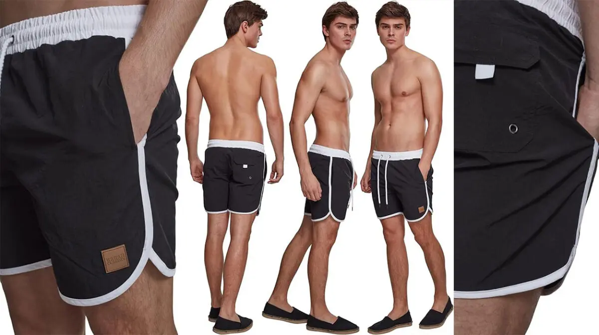 Bañador Urban Classics de estilo retro para hombre
