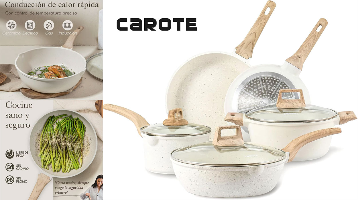 Chollo Batería de cocina Carote de 8 piezas