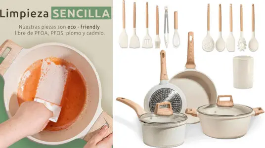Batería de cocina Jupplies de 18 piezas en oferta