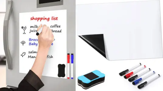 Chollo Pizarra blanca magnética Blendura A3 con 5 rotuladores