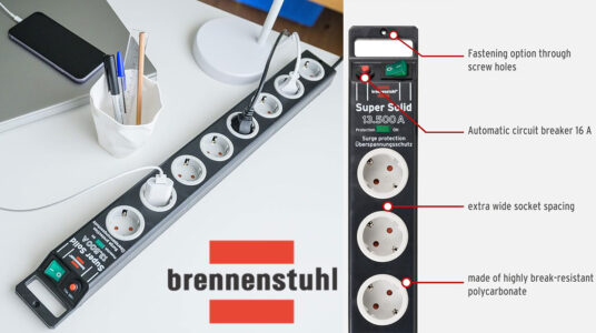 Chollo Regleta Brennenstuhl de 8 enchufes con protección de sobretensiones