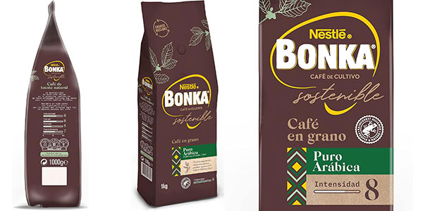 Chollo Café en grano Bonka Sostenible Puro Arábica de 1 kg 