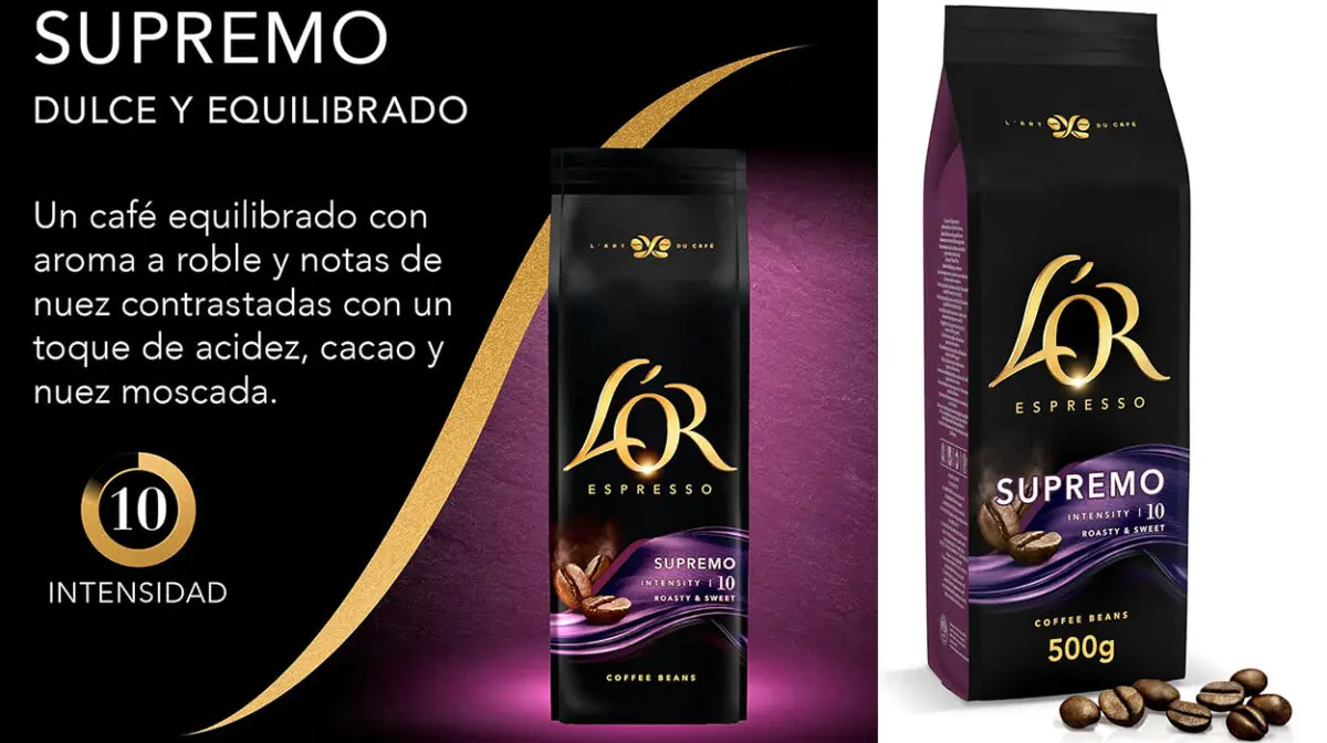 Café en grano L'Or Espresso Supremo de 500 gr