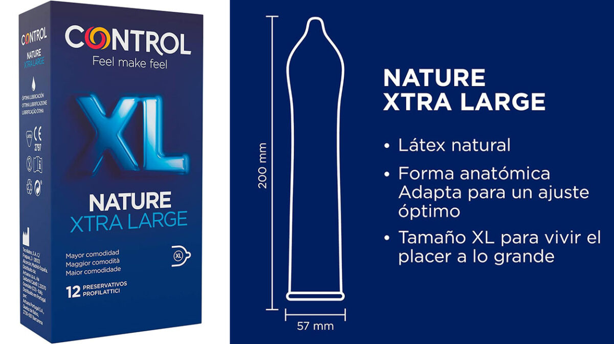 Caja de 12 preservativos Control Nature XL
