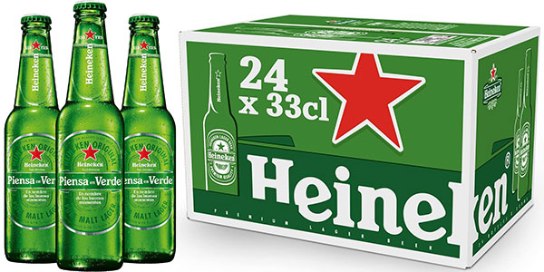 Chollo Caja de 24 botellines de cerveza Heineken de 33 cl