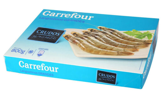 Chollo Caja de langostinos crudos Carrefour de 800 g