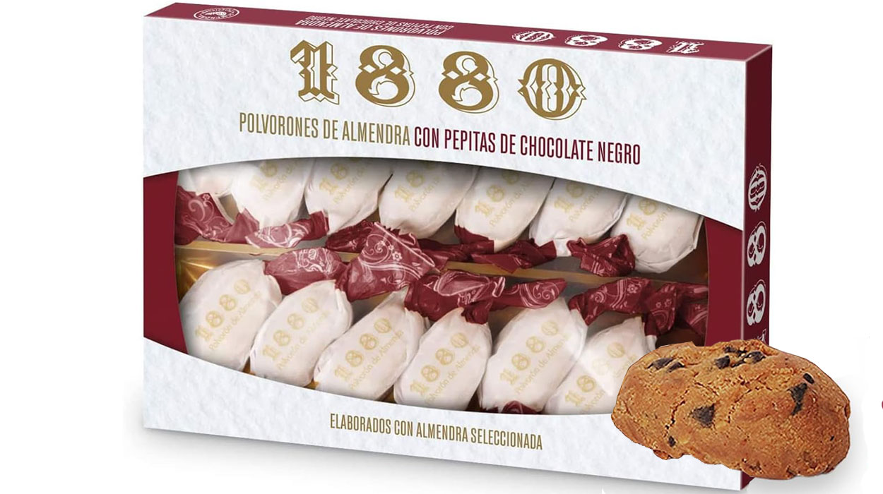 Chollo Caja de polvorones de almendra 1880 con pepitas de chocolate 