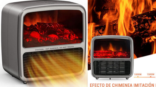 Chollo Calefactor cerámico con efecto chimenea