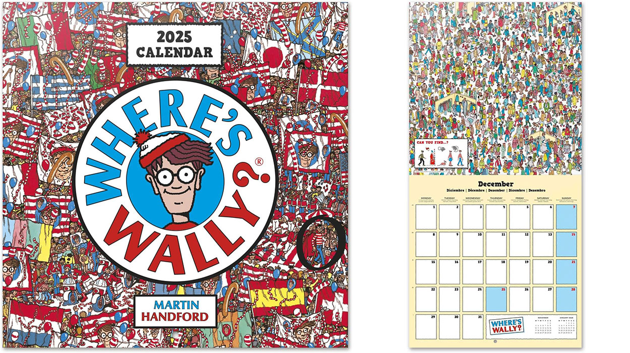 Busca a Wally cada mes con este chulísimo calendario de pared 2025 a