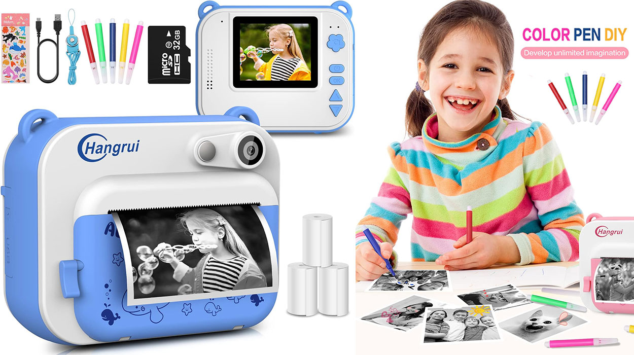 ▷ Esta cámara digital para niños tipo Polaroid tiene 12 megapíxeles,  imprime directa las fotos y cuando veas el precio comprarás dos