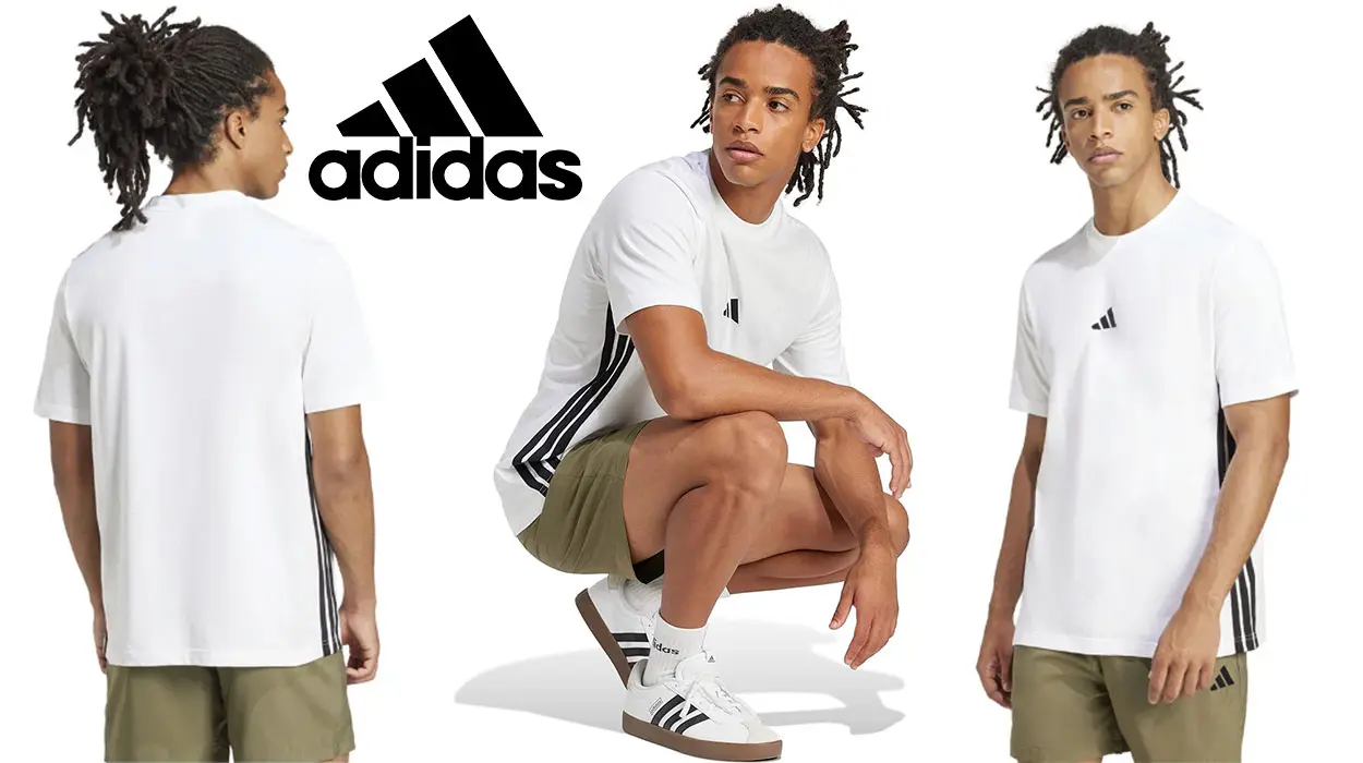 Chollo Camiseta Adidas Essential Three Stripes para hombre