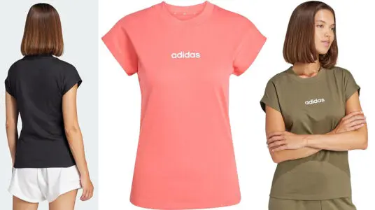 Chollo Camiseta Adidas Essentials Linear Cotton para mujer