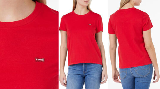 Chollo Camiseta básica Levi's roja para mujer