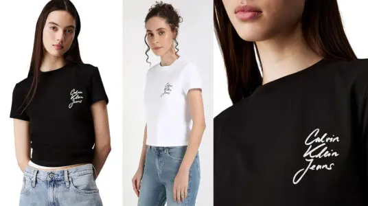 Chollo Camiseta Calvin Klein Slim Logo en 2 colores para mujer