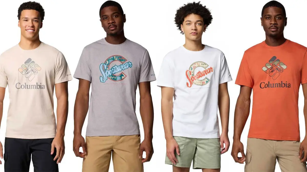Hoy tienes varios modelos de estas camisetas casuales Columbia a un precio de llevárselas TODAS