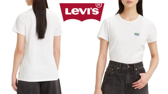 Chollo Camiseta Levi's Mini Batwing Bright White blanca para mujer