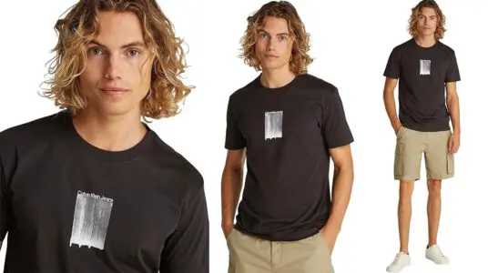Chollo Camiseta Calvin Klein Brush Stroke Graphic para hombre