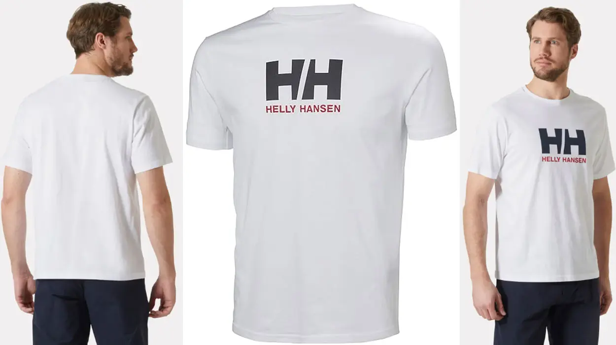 Chollo Camiseta Helly Hansen HH Logo blanca para hombre 