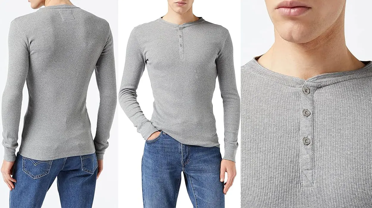 Chollo Camiseta Levi's Henley  Four Button de manga larga para hombre