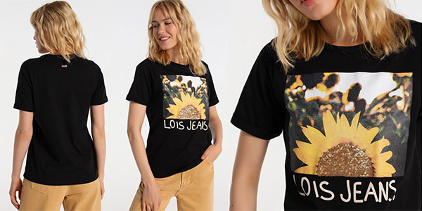 Chollo Camiseta Lois Jeans Girasol para mujer