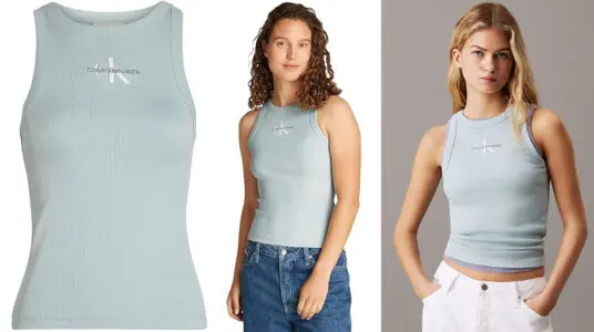 Chollo Camiseta slim de tirantes anchos Calvin Klein para mujer