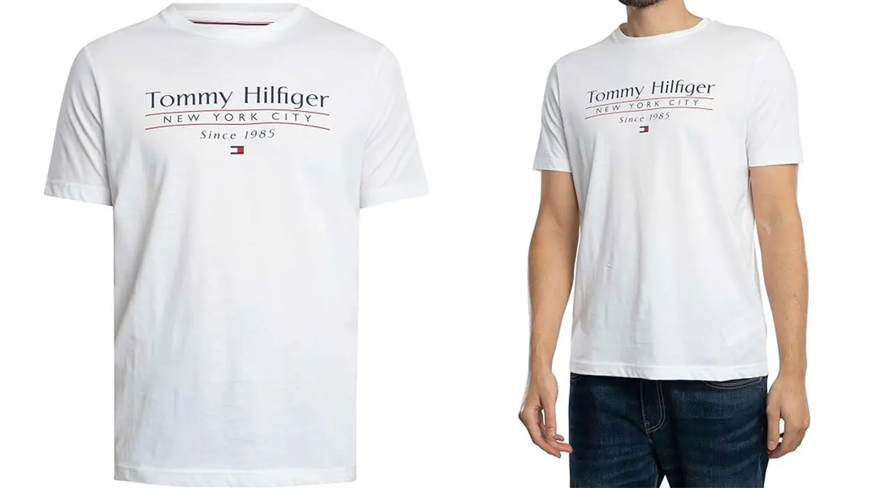 Camiseta Tommy Hilfiger Center Stack  de manga corta para hombre barata
