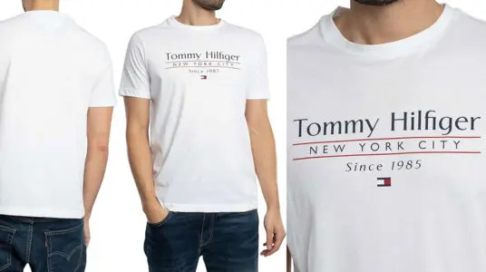 Camiseta Tommy Hilfiger Center Stack  de manga corta para hombre