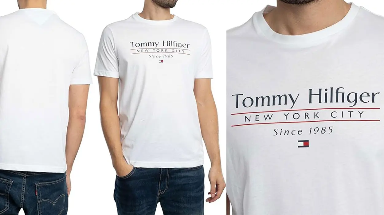 Camiseta Tommy Hilfiger Center Stack  de manga corta para hombre