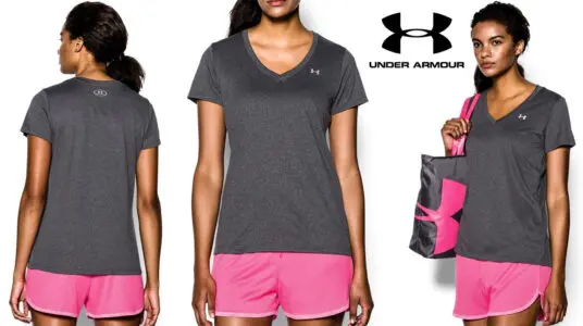 Chollo Camiseta Under Armour UA Tech con cuello de pico para mujer