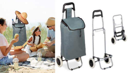 Chollo Carro de la compra plegable Relaxdays de 25 litros