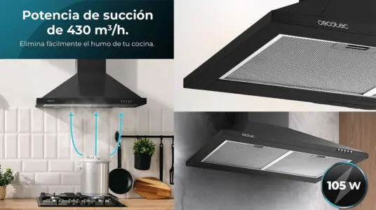 Chollo Campana extractora Cecotec Bolero Flux PM 604300 Black C