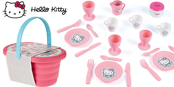 Chollo Cesta de picnic de Hello Kitty con 20 accesorios 
