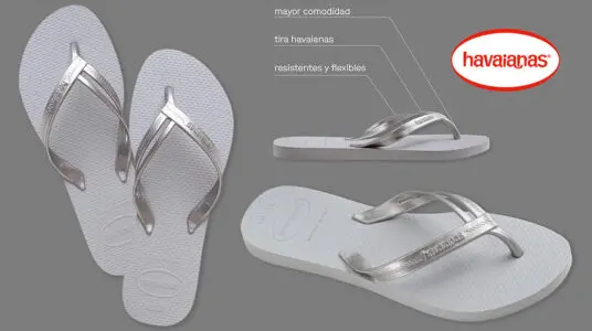 Chollo Chanclas Havaianas Elegance para mujer en color plata