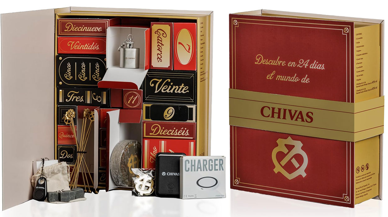 Calendario de Adviento Chivas Regal con 24 regalos