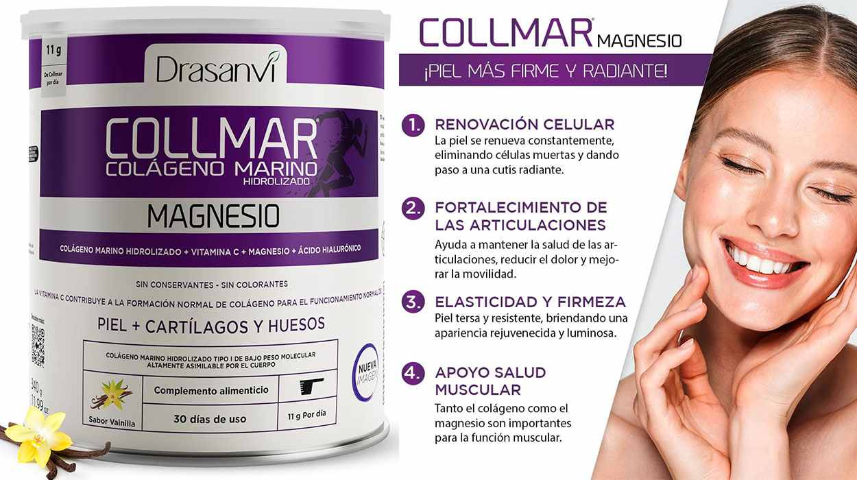 Colágeno Hidrolizado Drasanvi con magnesio, hialurónico y vitamina C