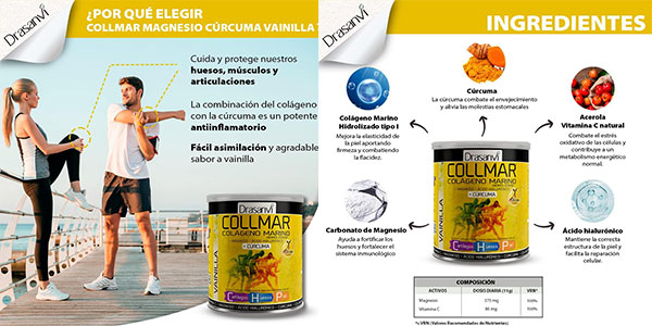 Colágeno Marino Hidrolizado Collmar + Cúrcuma barato
