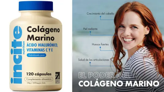 Colágeno Marino Incite con ácido hialurónico de 120 cápsulas