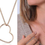 Collar con colgante de corazon Elli para mujer oro rosa