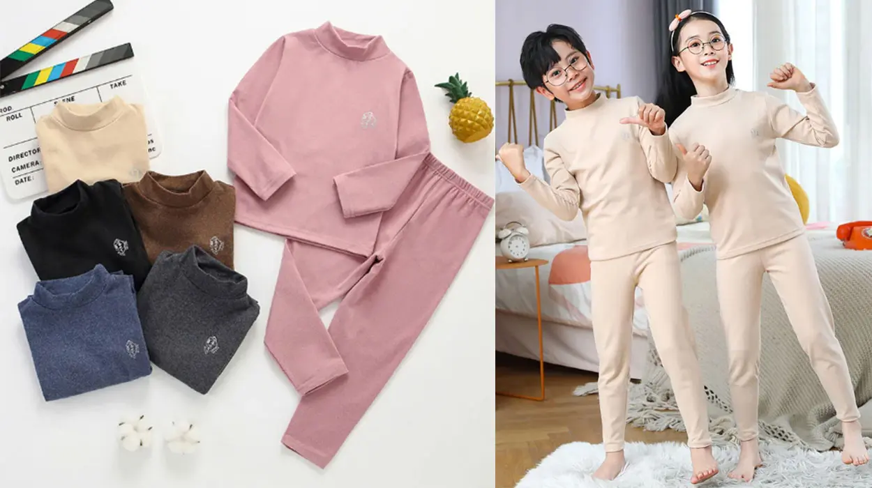 Chollo Conjunto de ropa interior térmica para niños 